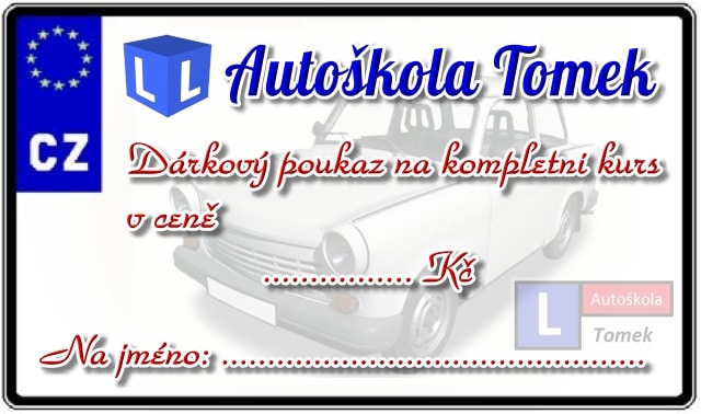 Autoškola Tomek - Brno : Poukaz na kurz